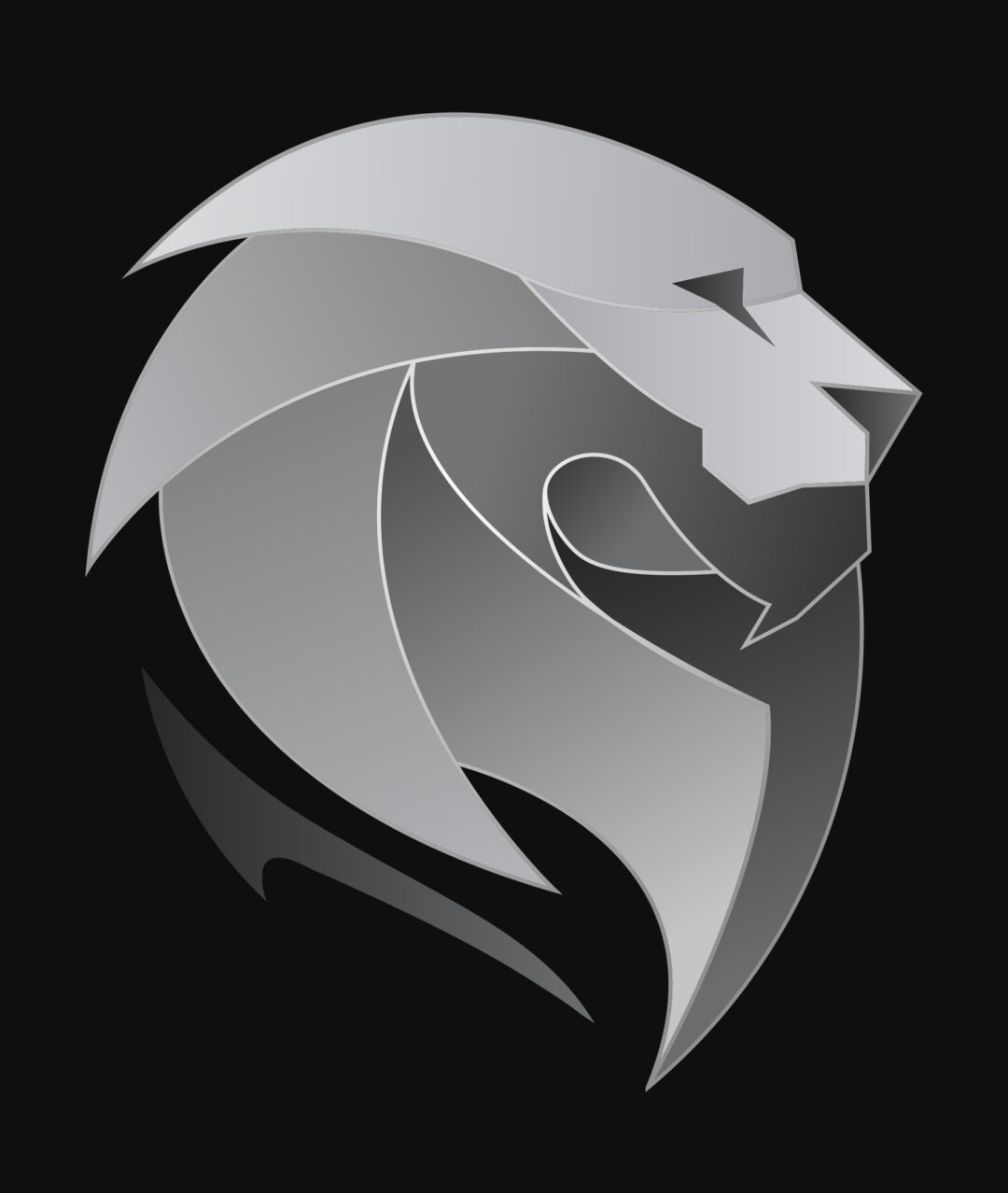 Lion Black background